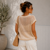 Crochet Mesh Top Pattern PDF, Boho Summer Crochet Top, Women's Open Mesh Shirt Pattern, XS-5XL, Video Tutorial, Digital Download