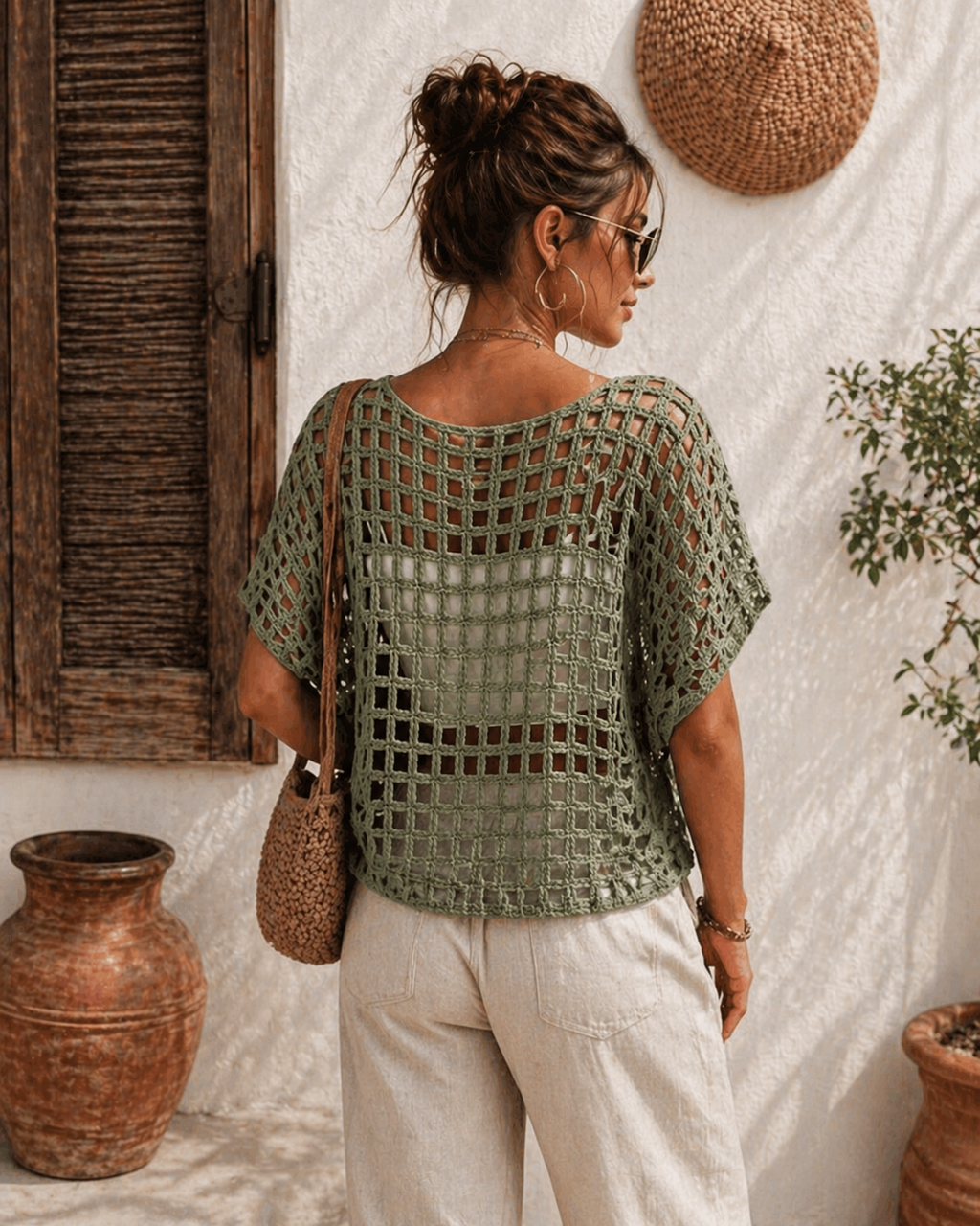 Sage Breeze Mesh Crochet Top Pattern PDF | Summer Crochet Top | Sizes S-XL | Instant Download