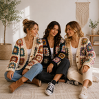 Desert Bloom Granny Square Cardigan Crochet Pattern PDF | Boho Floral Cardigan | Instant Download