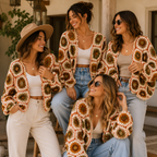 Vintage Earth Hexagon Crochet Cardigan Pattern PDF | Boho Cardigan | Sizes S-XL | Instant Download